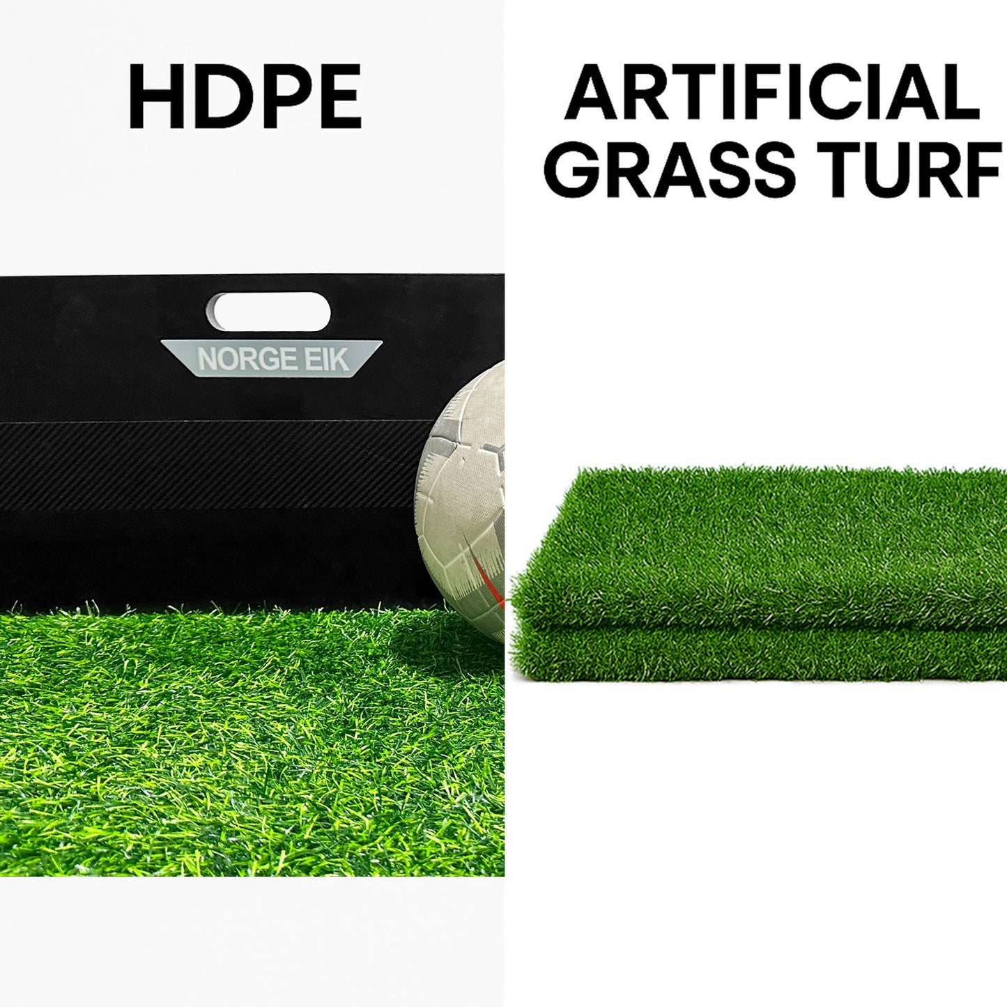 MyPitch 3x10 FT Soccer Training Mat in Artificial Grass with Soccer Rebounder – Immersive Indoor Soccer Training Equipment for Passing, Footwork Drills